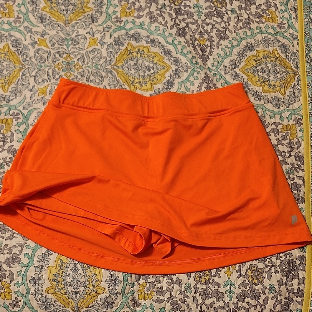 Prince Orange Skorts Athletic Performance, Golf Or Tennis Skirt, Size LARGE